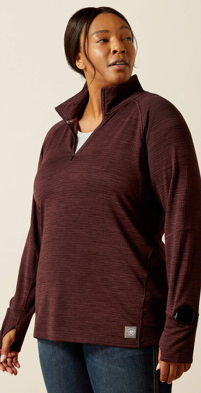 Rebar Gridwork 1/4 Zip Baselayer Front Plus